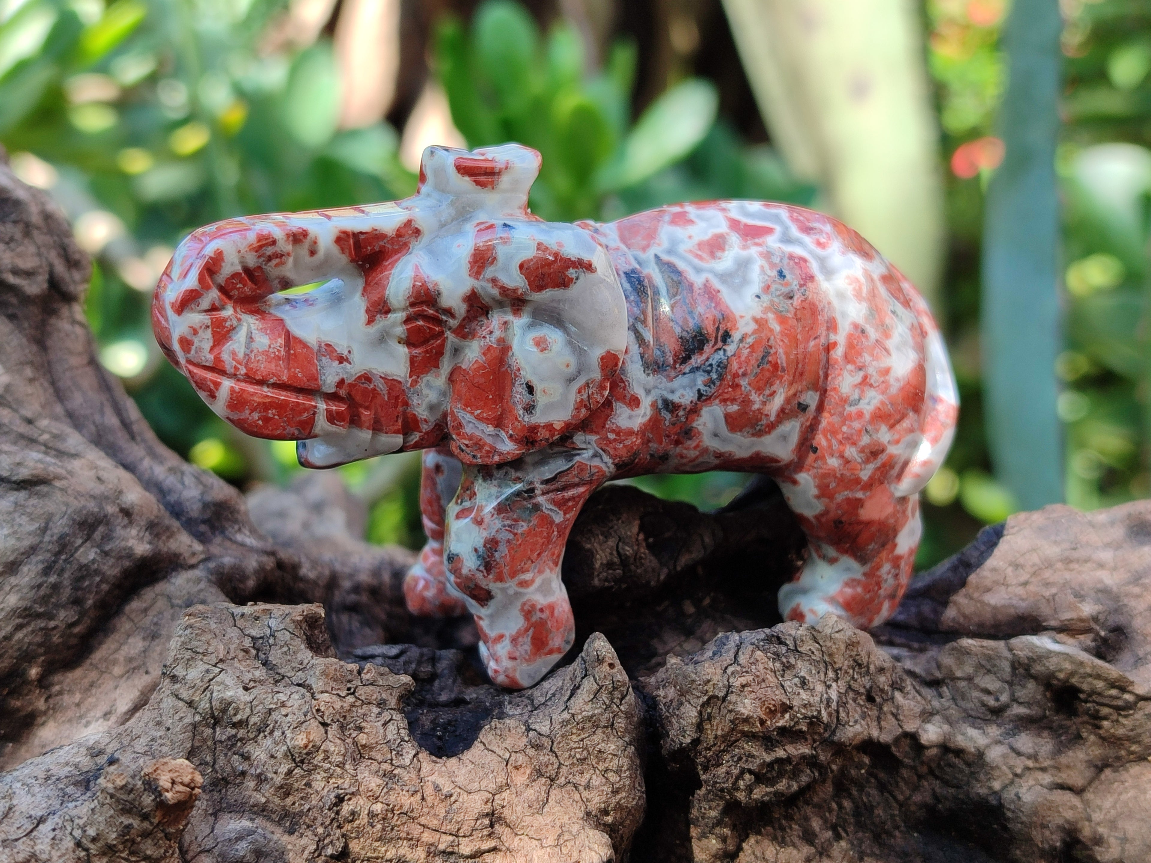 Polished Brecciated Jasper Elephant Carving - sold per item - From South Africa - Toprock Gemstones and Minerals 