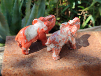 Polished Brecciated Jasper Elephant Carving - sold per item - From South Africa