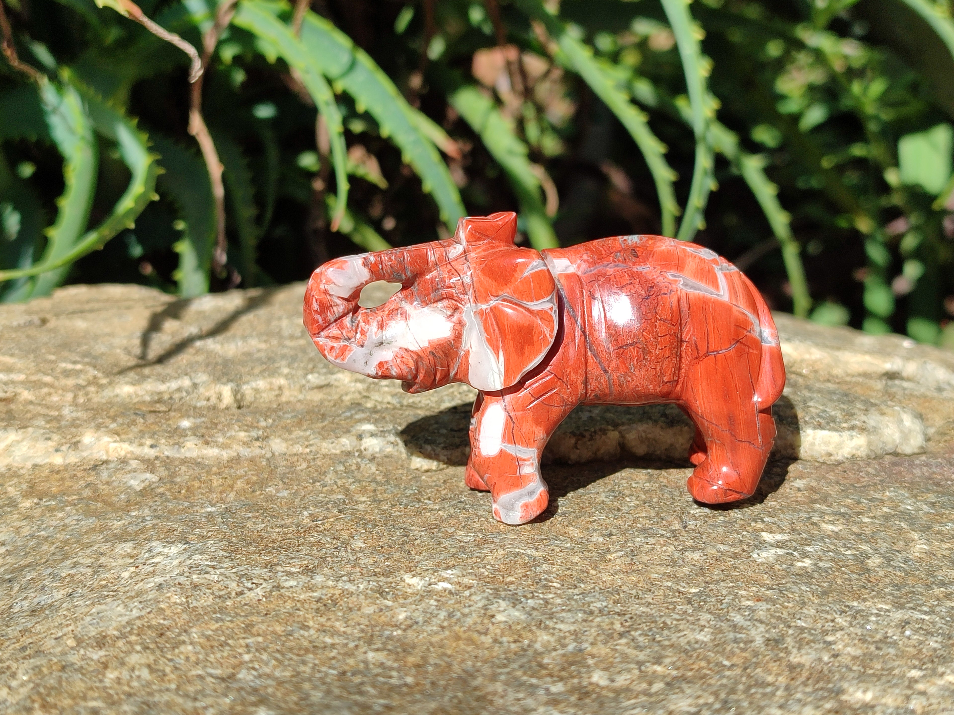 Polished Brecciated Jasper Elephant Carving - sold per item - From South Africa - Toprock Gemstones and Minerals 