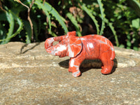 Polished Brecciated Jasper Elephant Carving - sold per item - From South Africa
