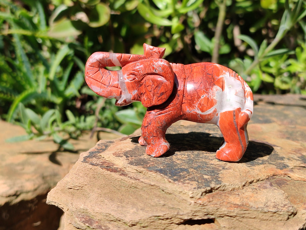 Polished Brecciated Jasper Elephant Carving - sold per item - From South Africa - Toprock Gemstones and Minerals 