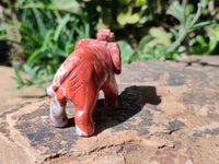 Polished Brecciated Jasper Elephant Carving - sold per item - From South Africa