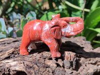 Polished Brecciated Jasper Elephant Carving - sold per item - From South Africa