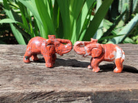 Polished Brecciated Jasper Elephant Carving - sold per item - From South Africa