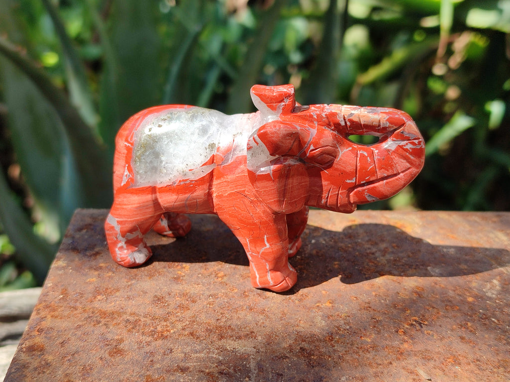 Polished Brecciated Jasper Elephant Carving - sold per item - From South Africa - Toprock Gemstones and Minerals 