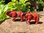 Polished Red Jasper Elephant Carving - sold per item - From South Africa - Toprock Gemstones and Minerals 