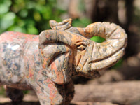 Polished Snakeskin Rhyolite Jasper Elephant Carving - sold per item - From Australia - Toprock Gemstones and Minerals 
