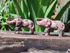 Polished Rhodonite Pink Elephant Carving - sold per item - From Madagascar - Toprock Gemstones and Minerals 