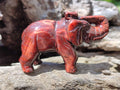 Polished Red Tigers Eye Elephant Carvings - sold per item - From South Africa - Toprock Gemstones and Minerals 