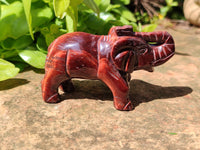 Polished Red Tigers Eye Elephant Carvings - sold per item - From South Africa