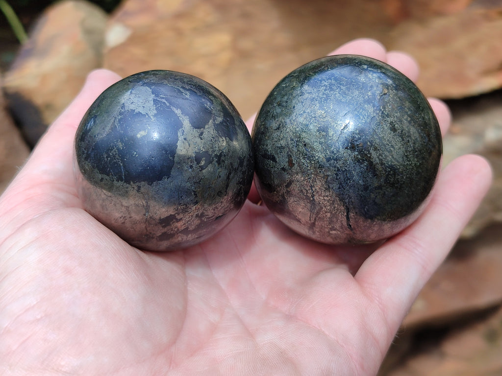 Polished Pharaoh Stone Spheres x 6 From Zimbabwe - Toprock Gemstones and Minerals 