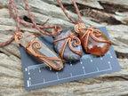 Hand Made Copper Wire Wrapped Stone Pendants x 6 From Southern Africa - Toprock Gemstones and Minerals 