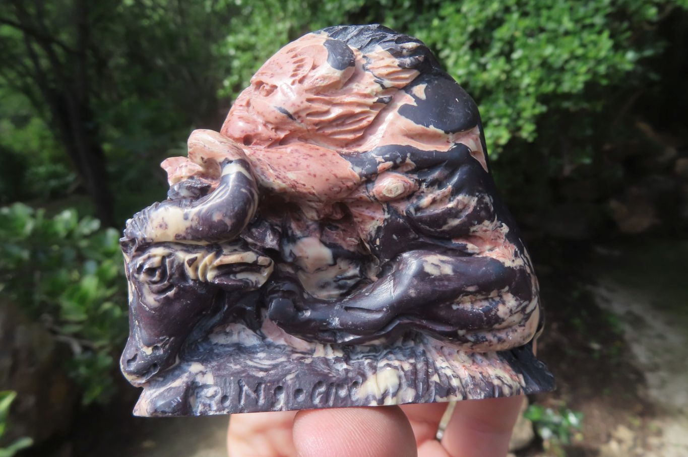 Hand Made Pyrophyllite Animal Carvings x 2 From South Africa - Toprock Gemstones and Minerals 