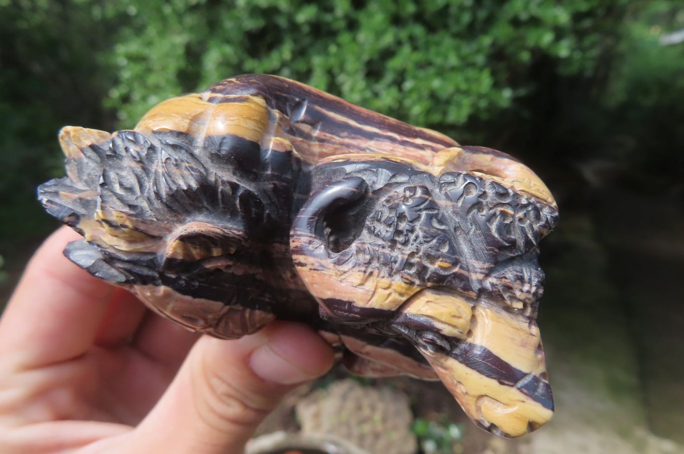 Hand Made Pyrophyllite Animal Carvings x 2 From South Africa - Toprock Gemstones and Minerals 