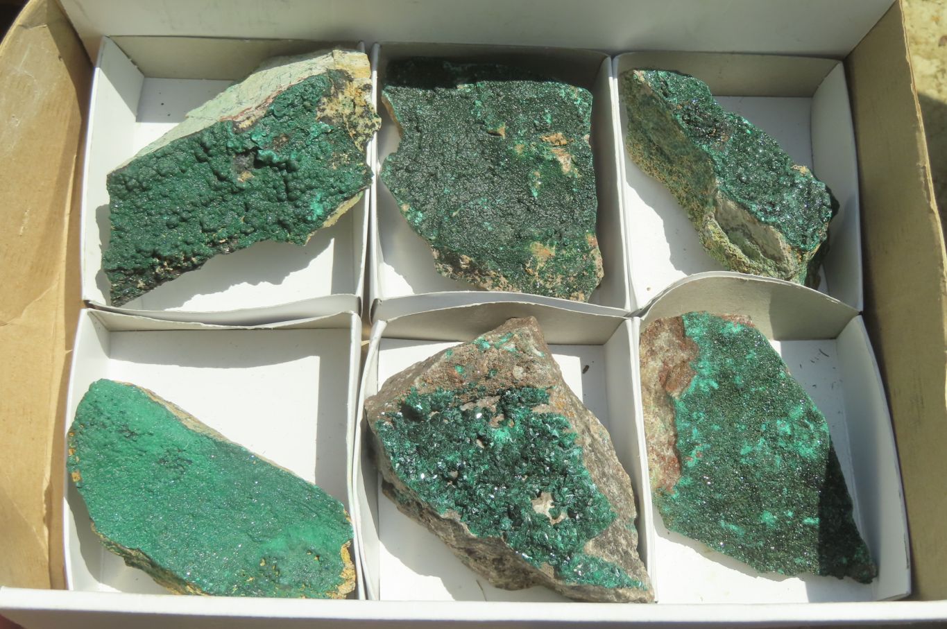 Natural Botryoidal Malachite Specimens x 6 From Tenke Fungurume, Congo - Toprock Gemstones and Minerals 