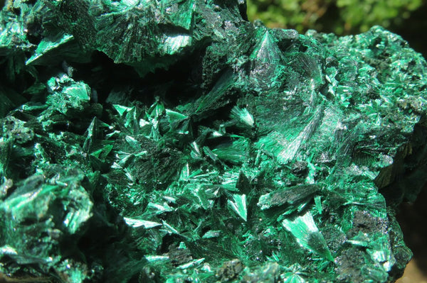 Natural Silky Malachite Specimens x 2 From Kasompe, Congo - Toprock Gemstones and Minerals 