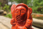 Polished Red Jasper Far Eastern Carved Gods on Wooden Stands - sold per Set of 7 - From South Africa - Toprock Gemstones and Minerals 