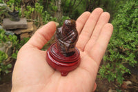 Polished Tiger Iron Far Eastern Carved Gods on Wooden Stands - sold per Set of 7 - From Australia - Toprock Gemstones and Minerals 