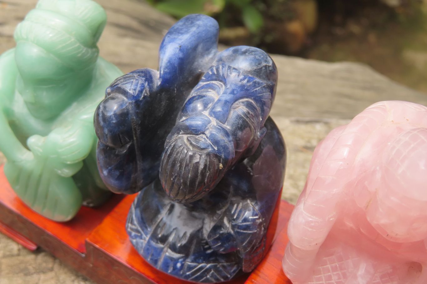 Polished Assortment Of Lucky God Carvings x 7 From China - Toprock Gemstones and Minerals 