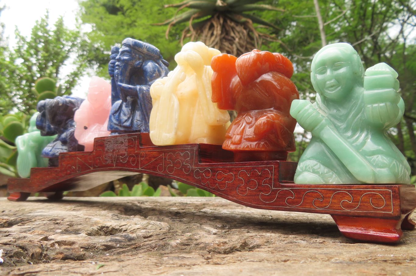 Polished Assortment Of Lucky God Carvings x 7 From China - Toprock Gemstones and Minerals 