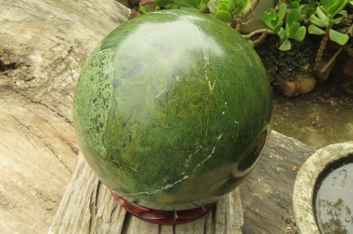Polished Green Verdite Sphere x 1 From Zimbabwe - Toprock Gemstones and Minerals 