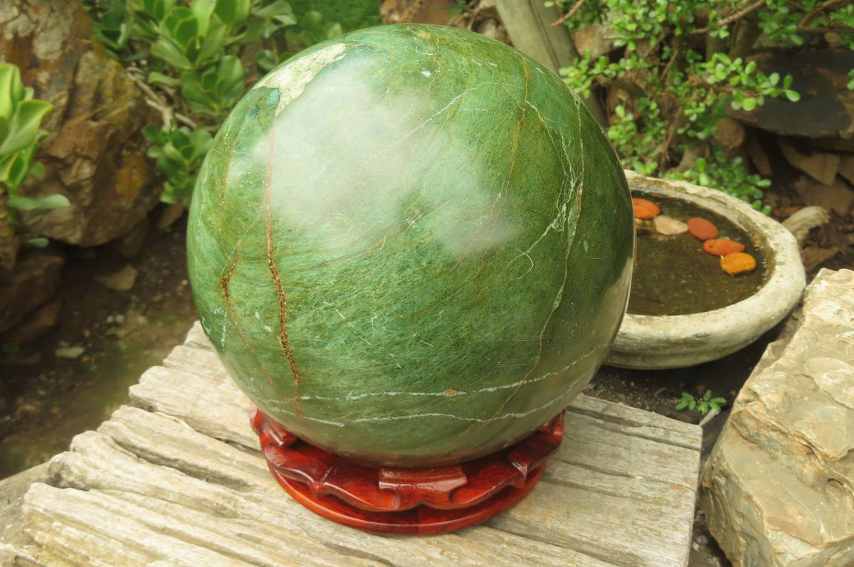 Polished Green Verdite Sphere x 1 From Zimbabwe - Toprock Gemstones and Minerals 