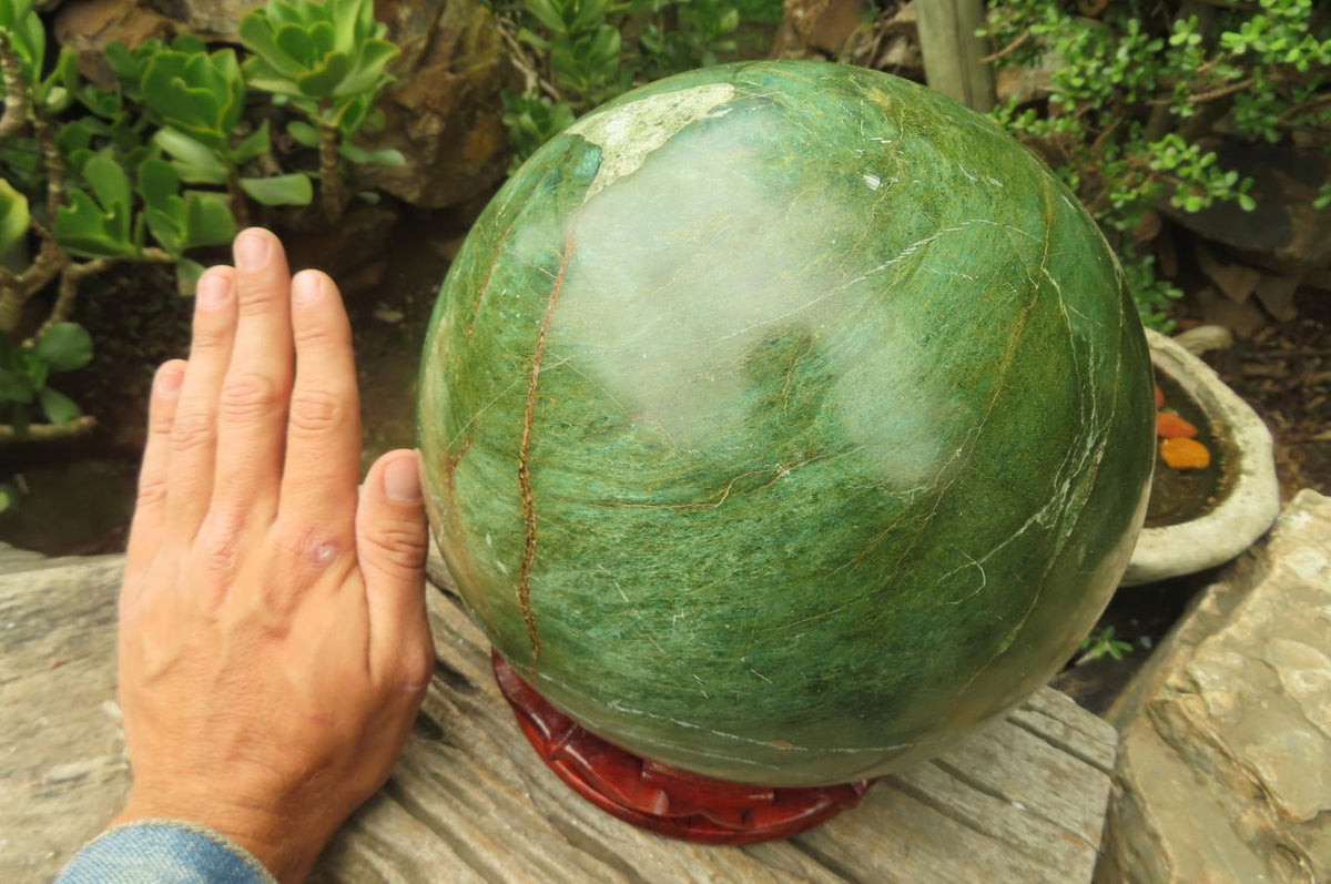 Polished Green Verdite Sphere x 1 From Zimbabwe - Toprock Gemstones and Minerals 