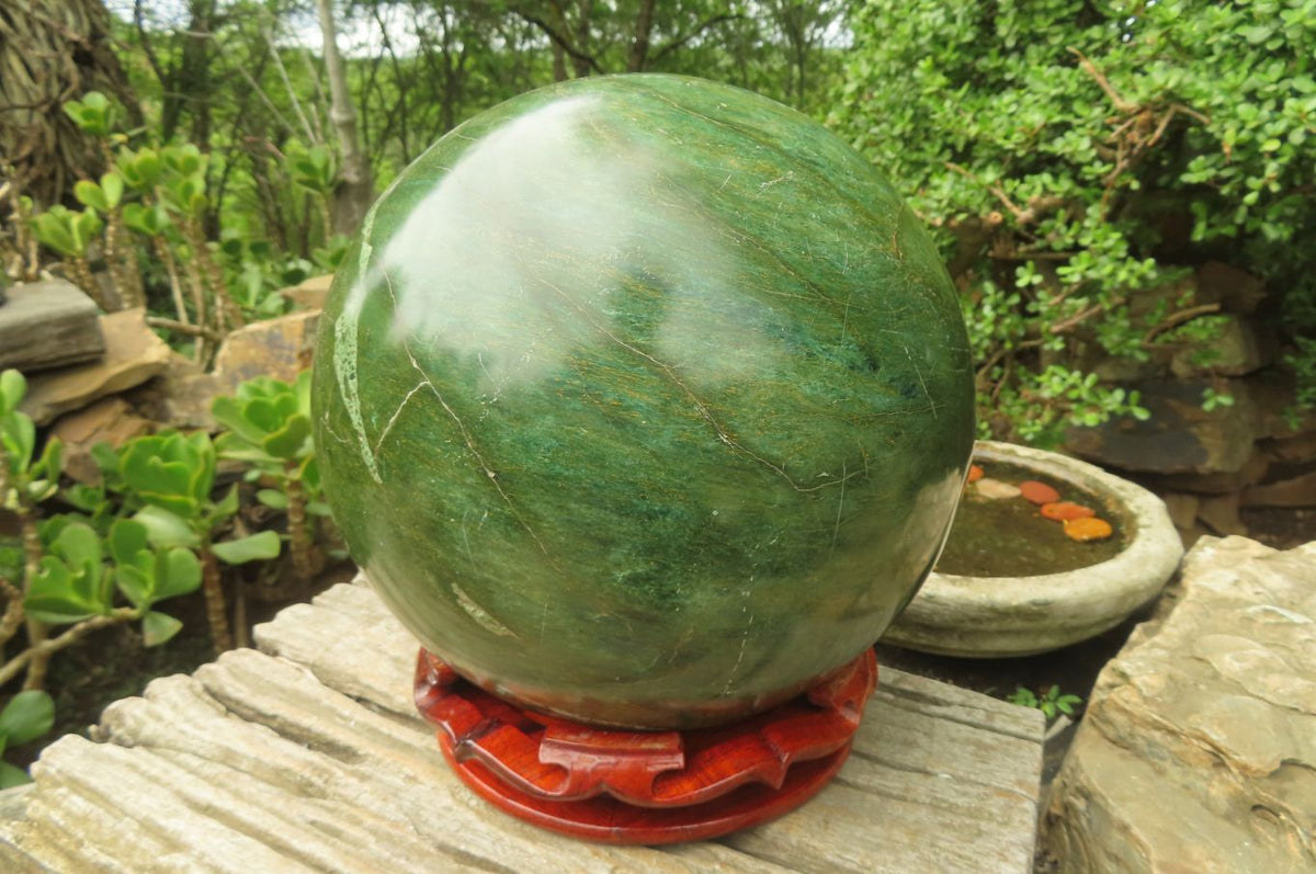 Polished Green Verdite Sphere x 1 From Zimbabwe - Toprock Gemstones and Minerals 