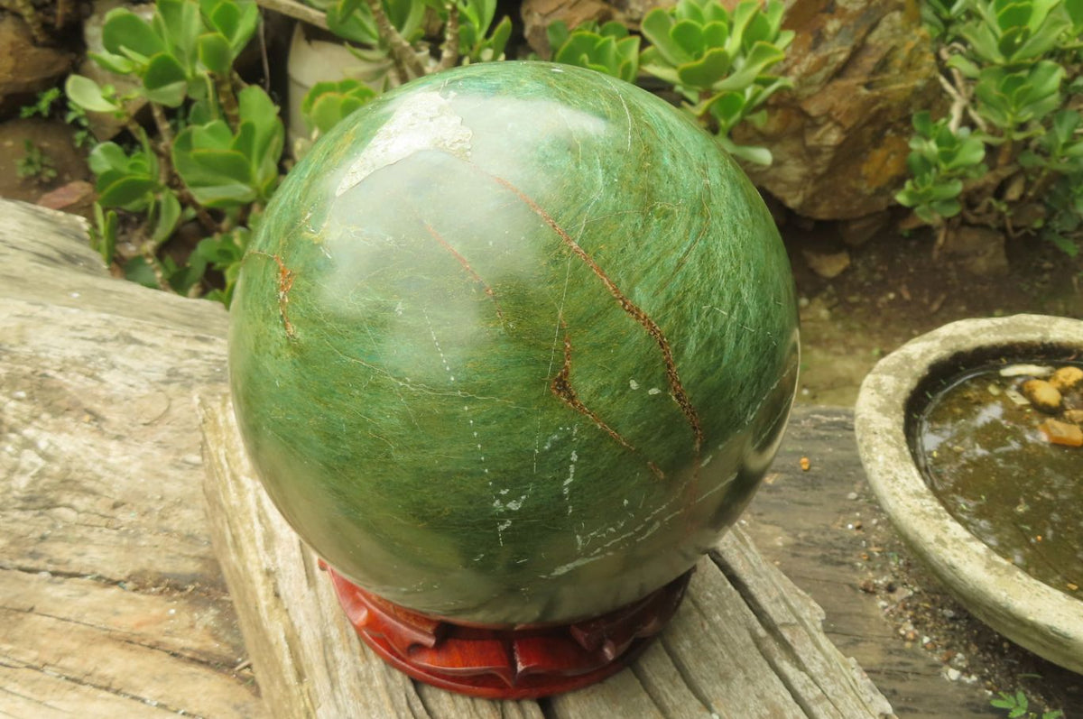Polished Green Verdite Sphere x 1 From Zimbabwe - Toprock Gemstones and Minerals 