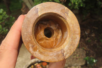Polished Picture Stone Candle Holders x 2 From Namibia - Toprock Gemstones and Minerals 