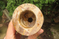 Polished Picture Stone Candle Holders x 2 From Namibia - Toprock Gemstones and Minerals 