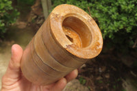Polished Picture Stone Candle Holders x 2 From Namibia - Toprock Gemstones and Minerals 