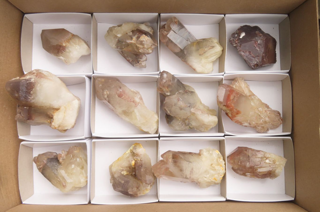 Natural Red Hematoid Quartz Clusters x 12 From Karoi, Zimbabwe - Toprock Gemstones and Minerals 