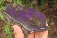 Polished On One Side Metallic Purpurite x 3 From Namibia - Toprock Gemstones and Minerals 