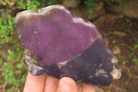 Polished On One Side Metallic Purpurite x 3 From Namibia - Toprock Gemstones and Minerals 