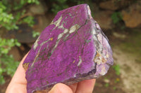 Polished On One Side Metallic Purpurite x 3 From Namibia - Toprock Gemstones and Minerals 
