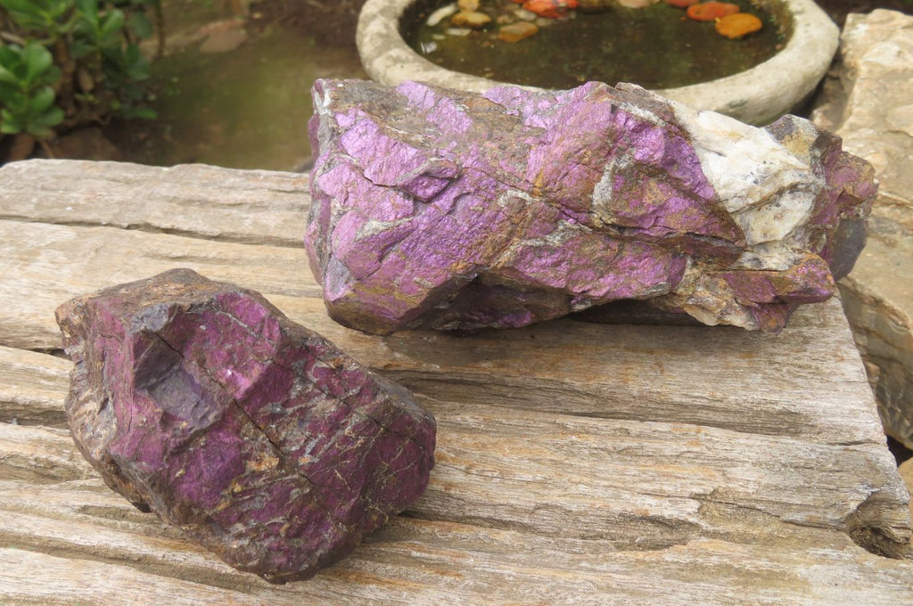 Natural Metallic Purpurite Specimens x 2 From Namibia - Toprock Gemstones and Minerals 