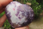 Polished Lepidolite Gemstone Hearts x 6 From Madagascar - Toprock Gemstones and Minerals 