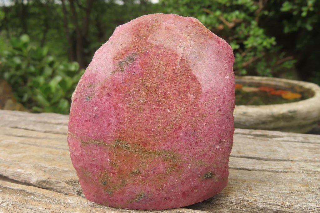 Polished On One Side Rhodonite x 6 From Madagascar - Toprock Gemstones and Minerals 