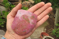 Polished On One Side Rhodonite x 6 From Madagascar - Toprock Gemstones and Minerals 