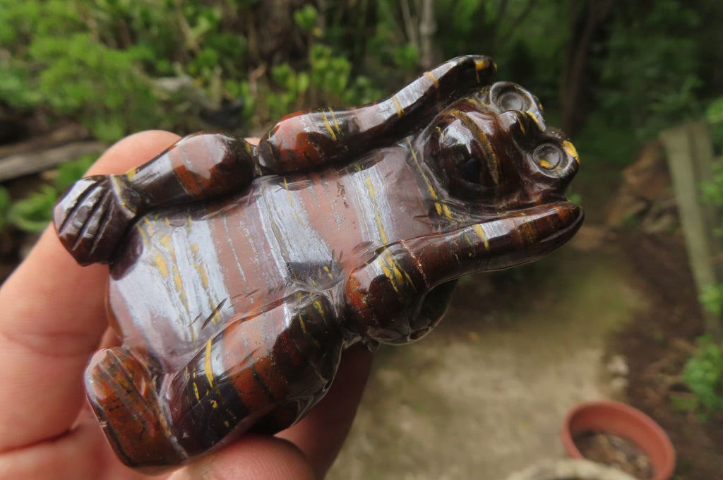 Hand Made Tiger Iron Jasper Monkey Carvings x 3 From Australia - Toprock Gemstones and Minerals 
