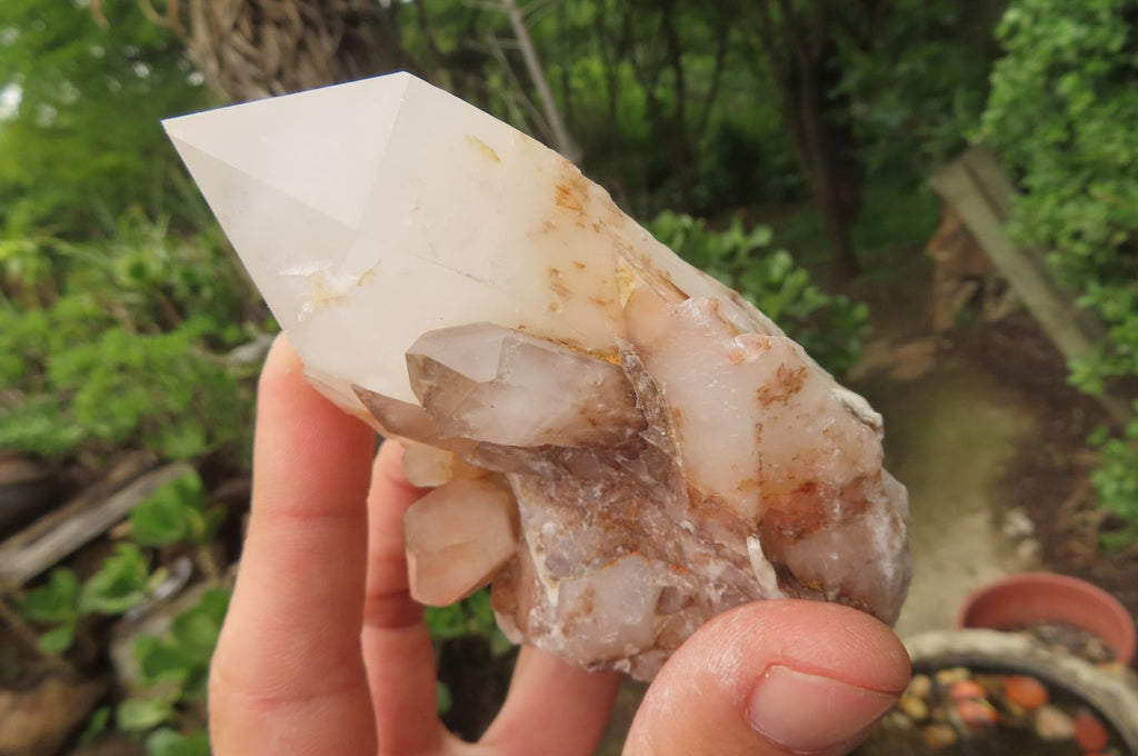 Natural Pineapple Candle Quartz Clusters x 6 From Antsirabe, Madagascar - Toprock Gemstones and Minerals 