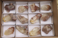 Natural Red Hematoid Quartz Clusters x 12 From Karoi, Zimbabwe