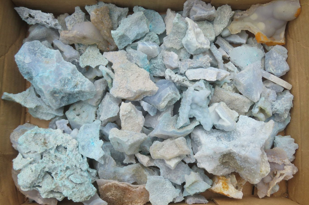 Natural Etched Blue Chalcedony Specimens x 2.1 Kg Lot From Nsanje, Malawi - Toprock Gemstones and Minerals 