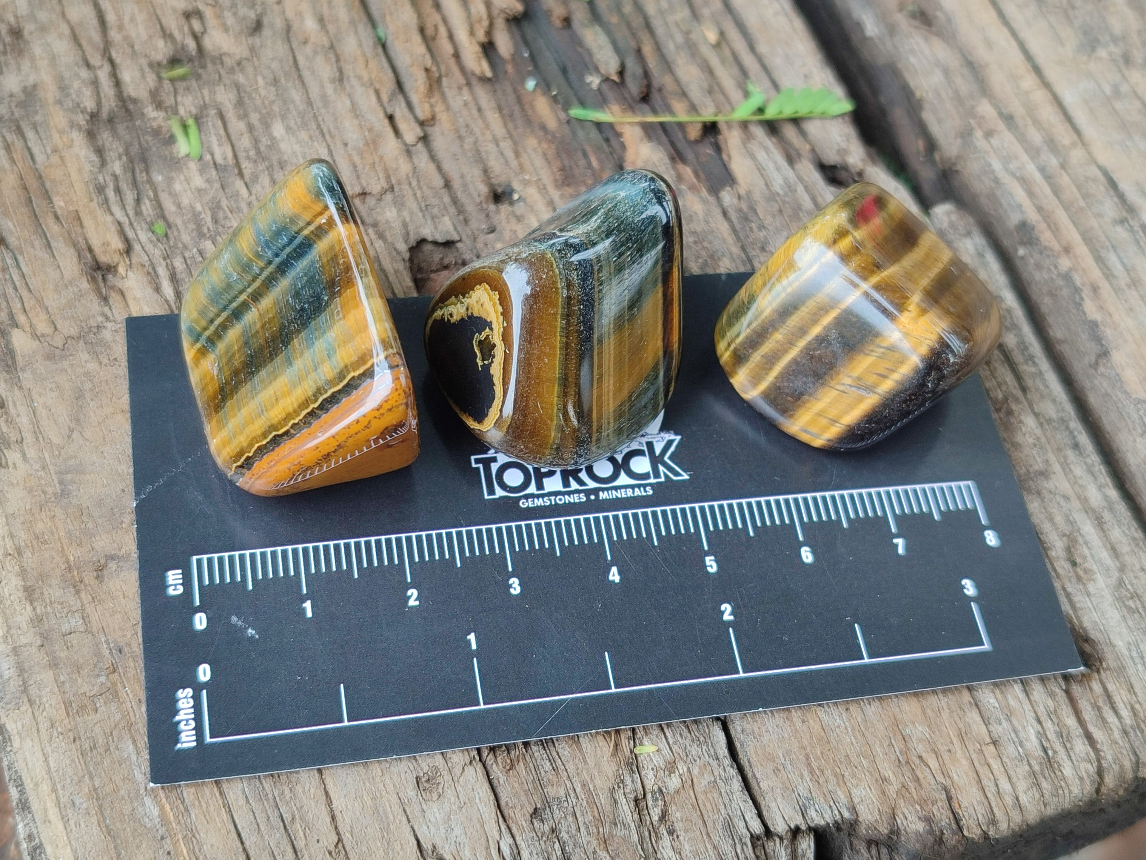 Polished Medium Blue and Gold Variegated Tigers Eye Tumble Stones - sold per KG - From South Africa - Toprock Gemstones and Minerals 