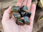Polished Medium Blue and Gold Variegated Tigers Eye Tumble Stones - sold per KG - From South Africa - Toprock Gemstones and Minerals 