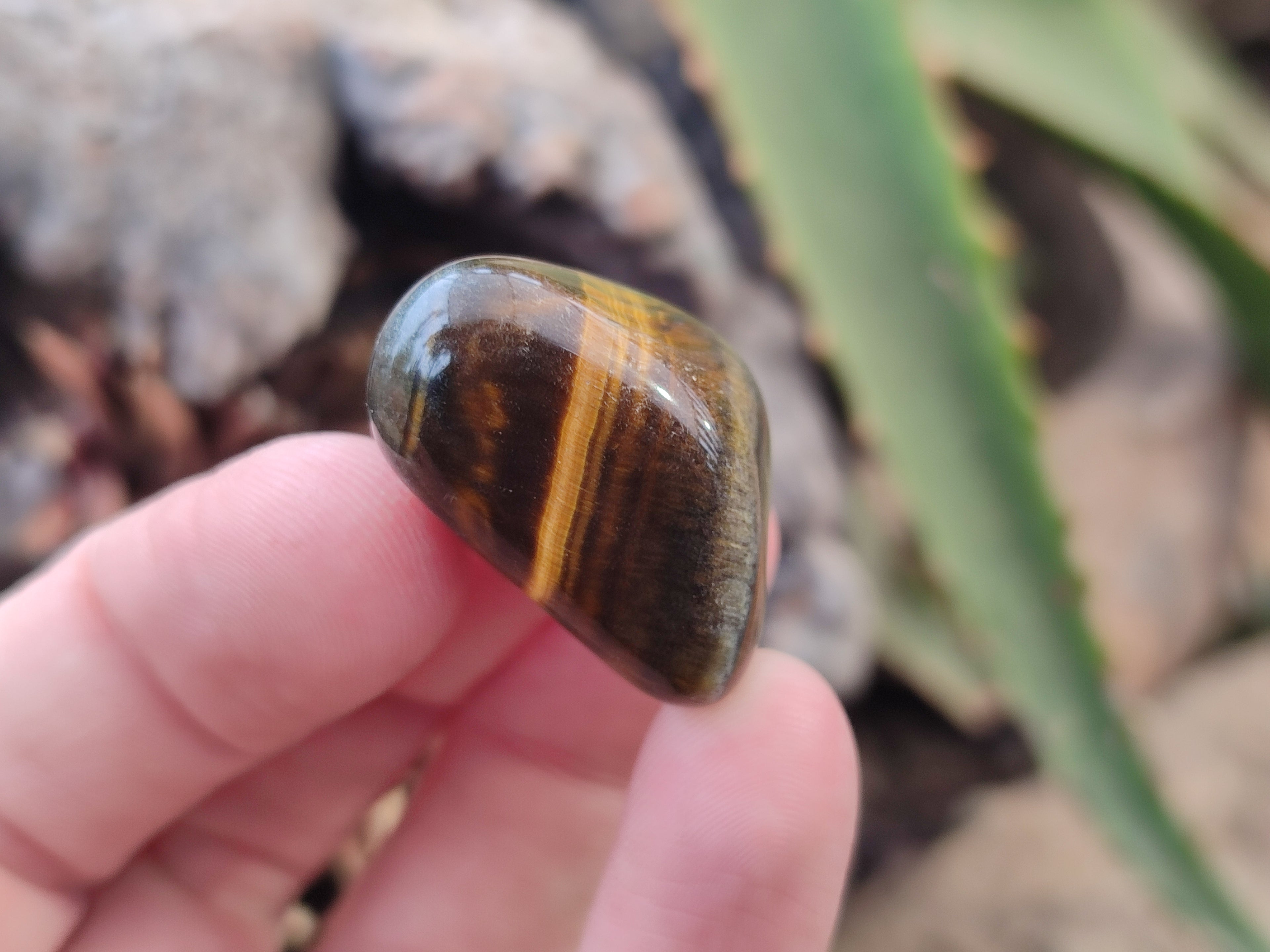 Polished Medium Blue and Gold Variegated Tigers Eye Tumble Stones - sold per KG - From South Africa - Toprock Gemstones and Minerals 