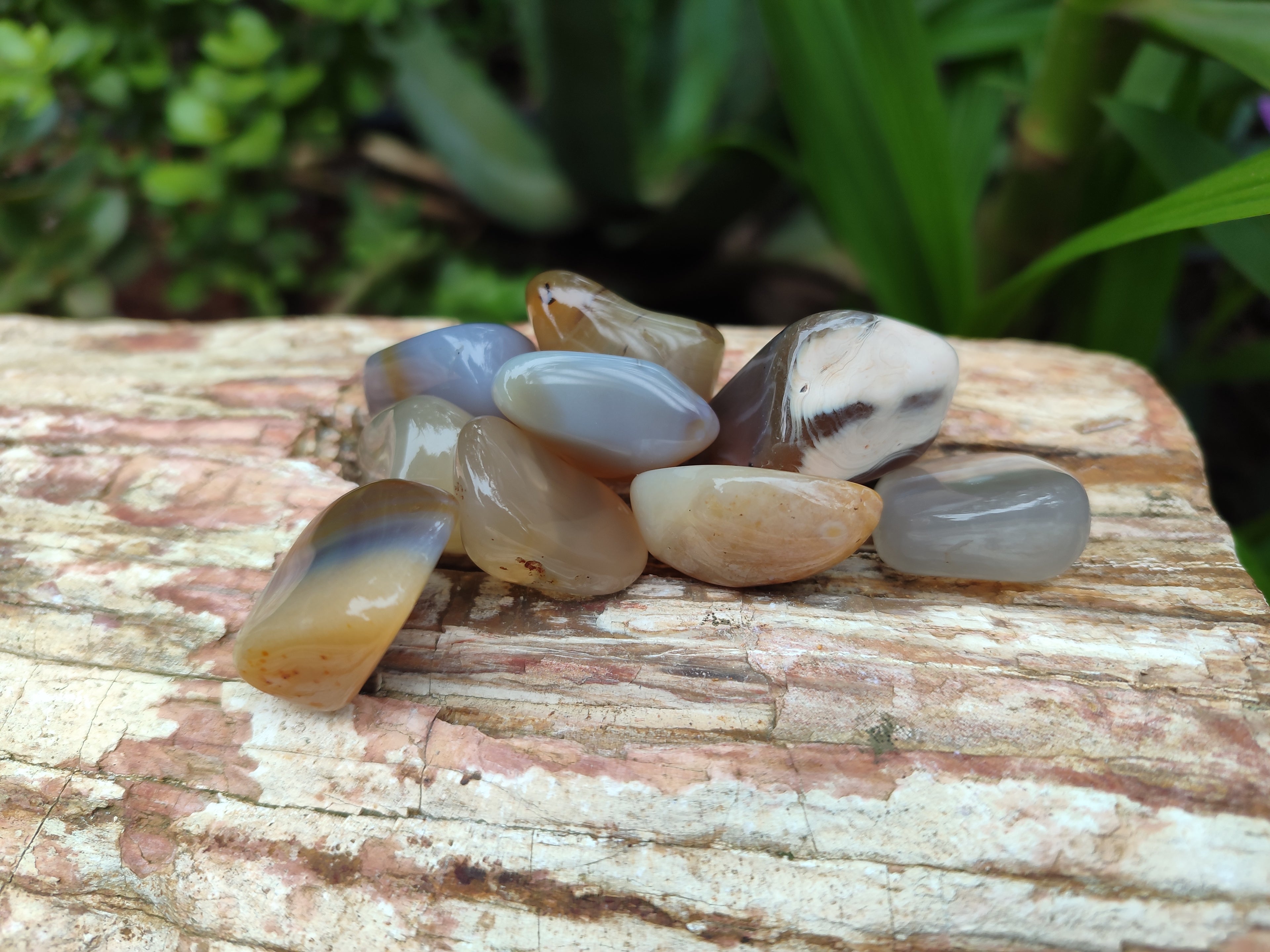 Polished Botswana Agate Tumbled Stones - Sold Per KG - From Botswana - Toprock Gemstones and Minerals 