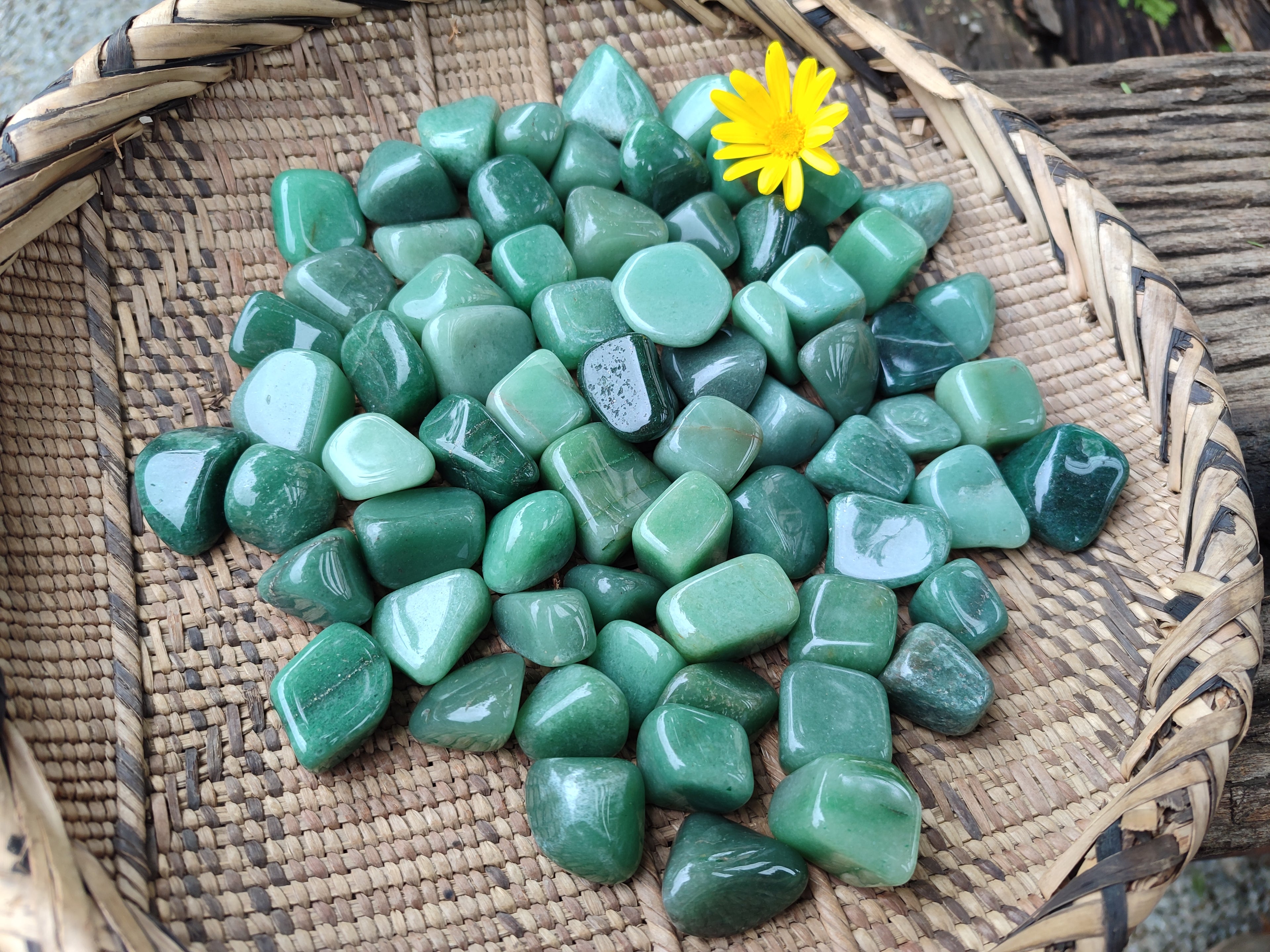 Polished Medium Aventurine Tumble Stones - sold per KG - From Zimbabwe - Toprock Gemstones and Minerals 