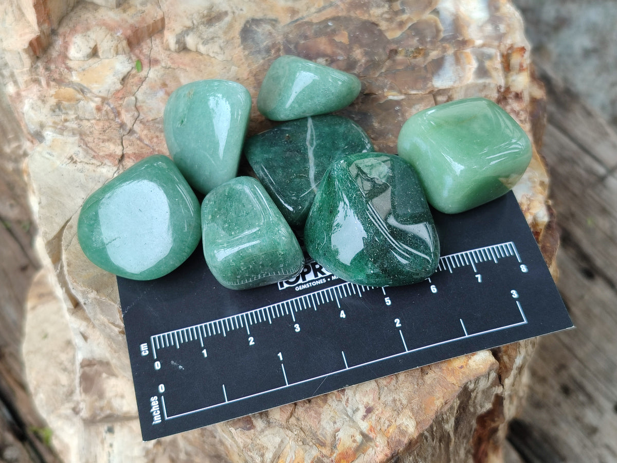 Polished Medium Aventurine Tumble Stones - sold per KG - From Zimbabwe - Toprock Gemstones and Minerals 